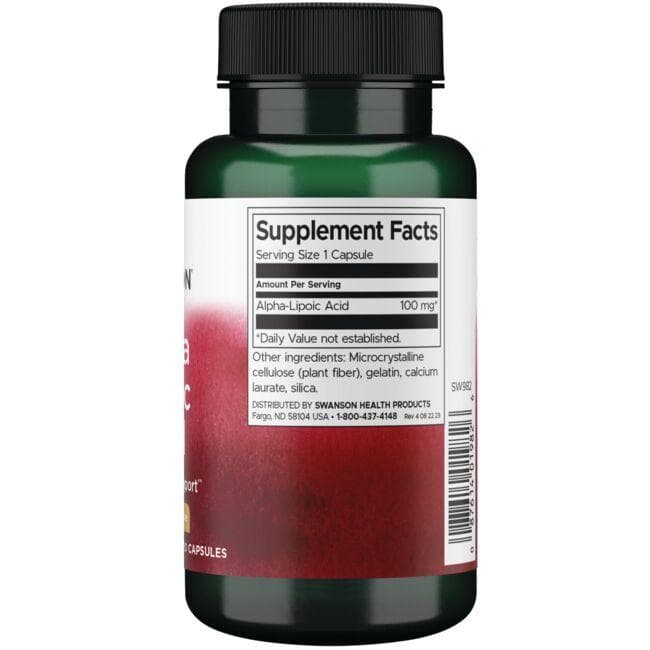 (SW982)Alpha Lipoic Acid 100 mg 120 Caps