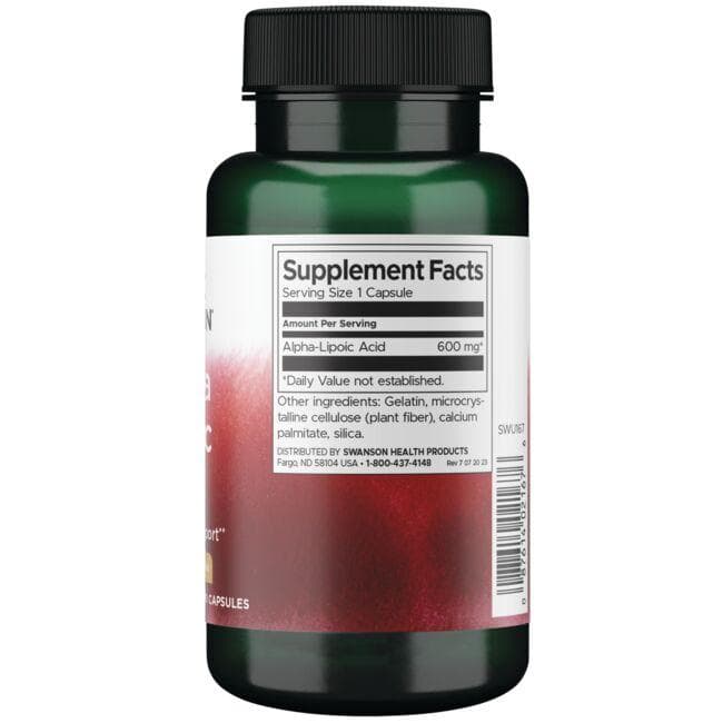 (SWU167)Alpha Lipoic Acid 600 mg 60 Caps