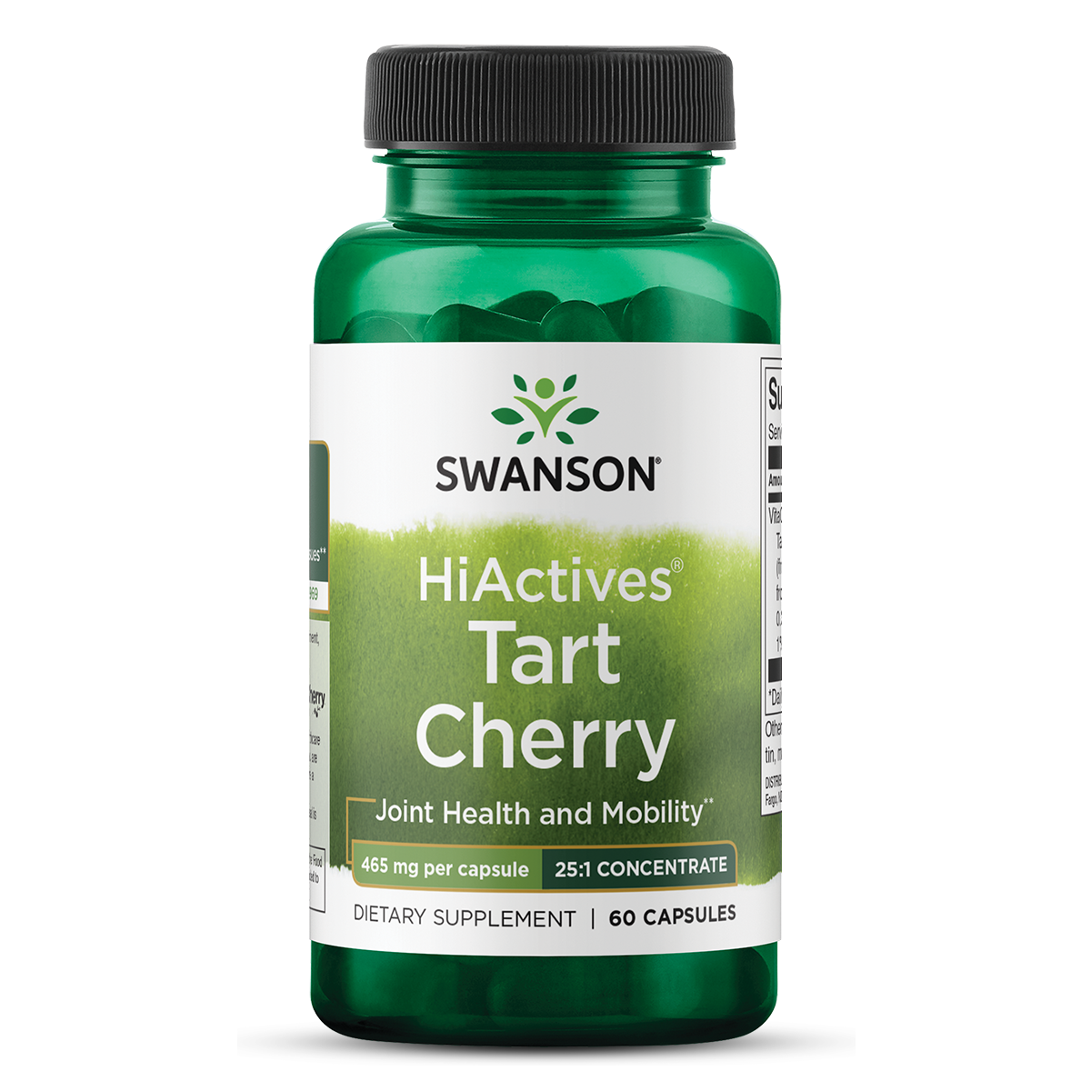 (SWH112)Swanson Hiactives Tart Cherry 465 mg 60 Caps