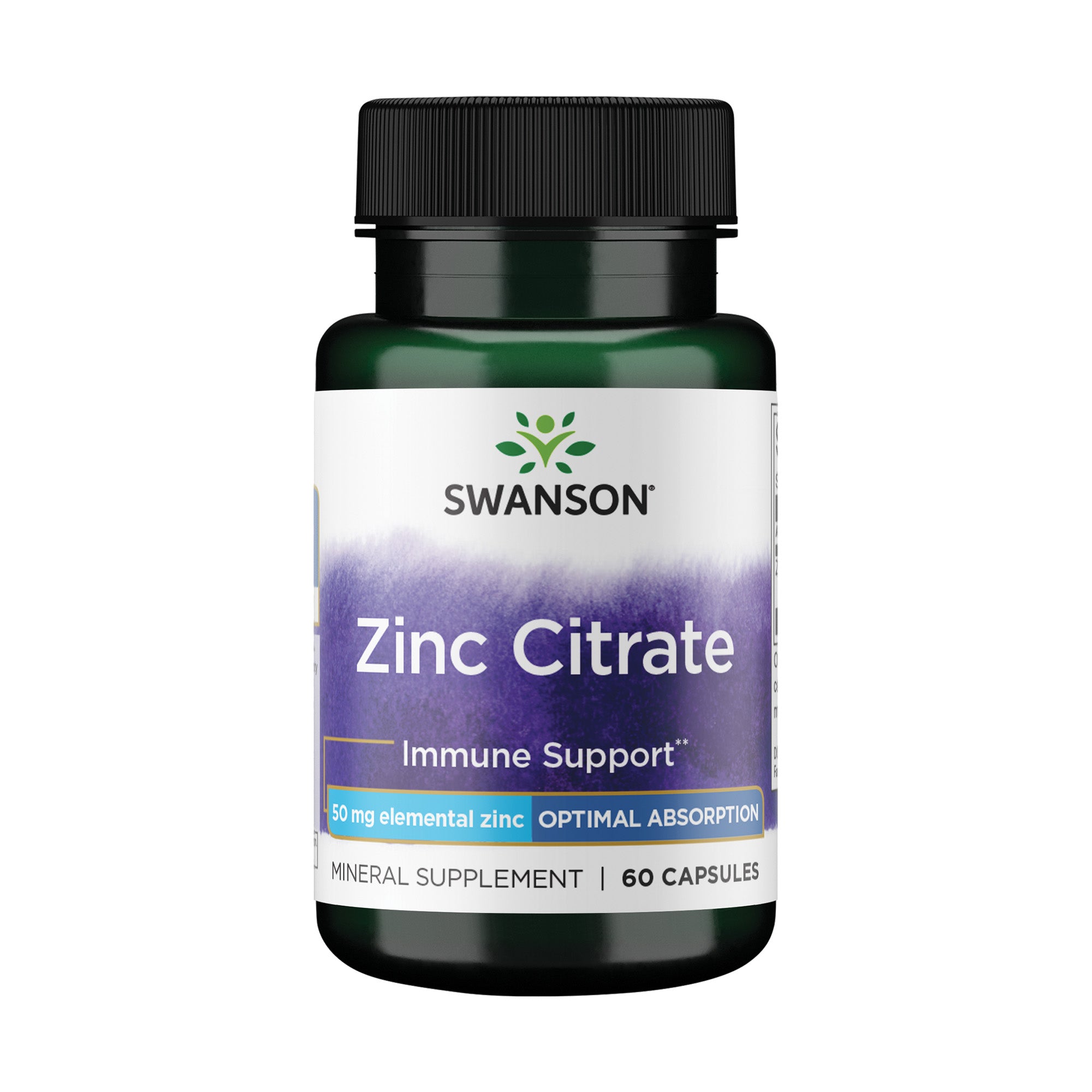 (SW1374)Swanson Zinc Citrate 50 mg 60 Caps