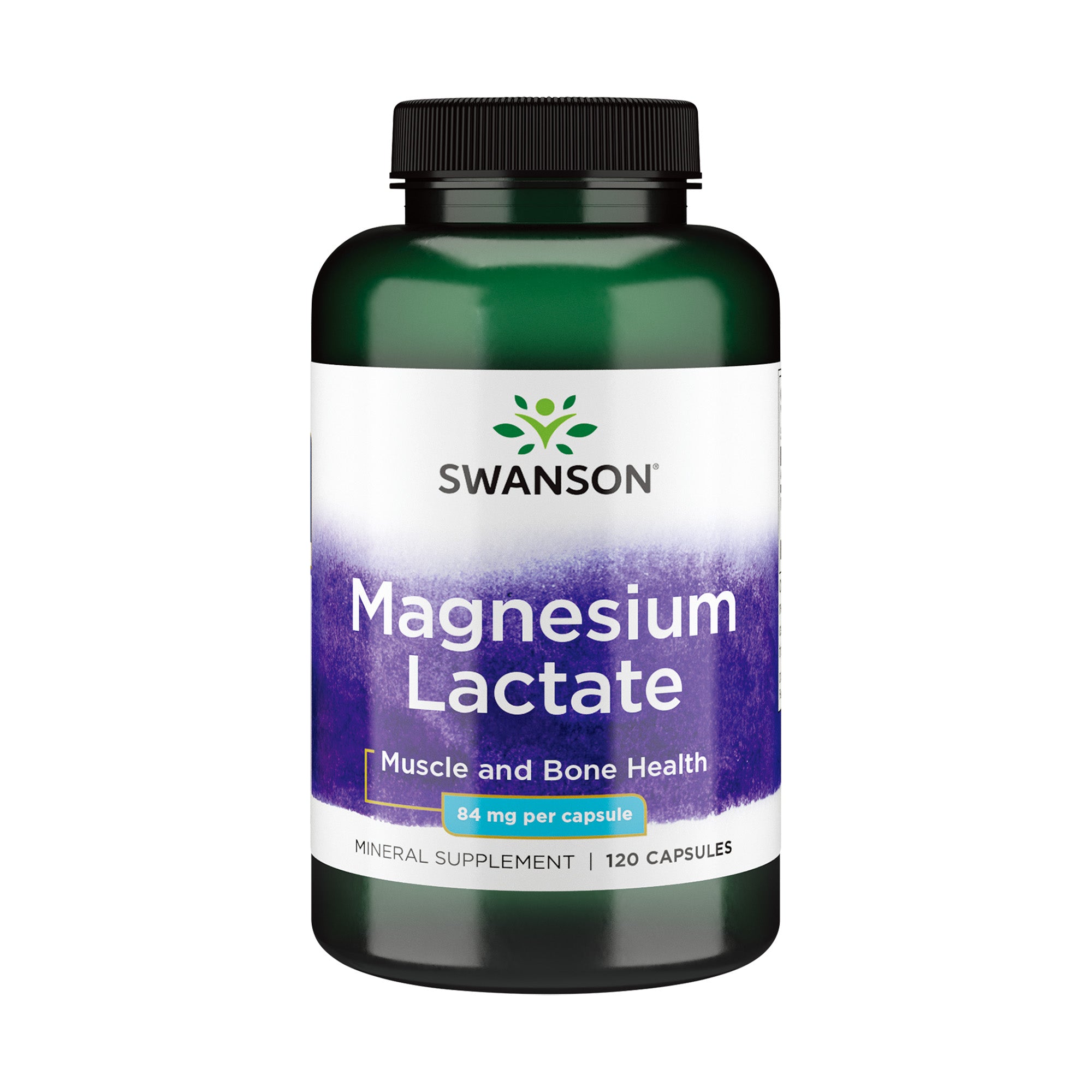 (SW1525)Swanson Magnesium Lactate 84 mg 120 Caps