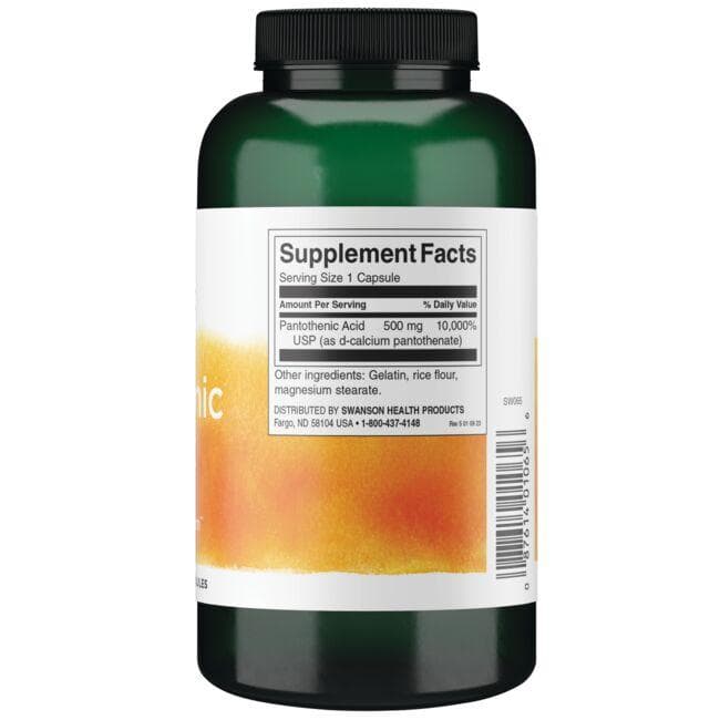 (SW065)Pantothenic Acid 500 mg 250 Caps