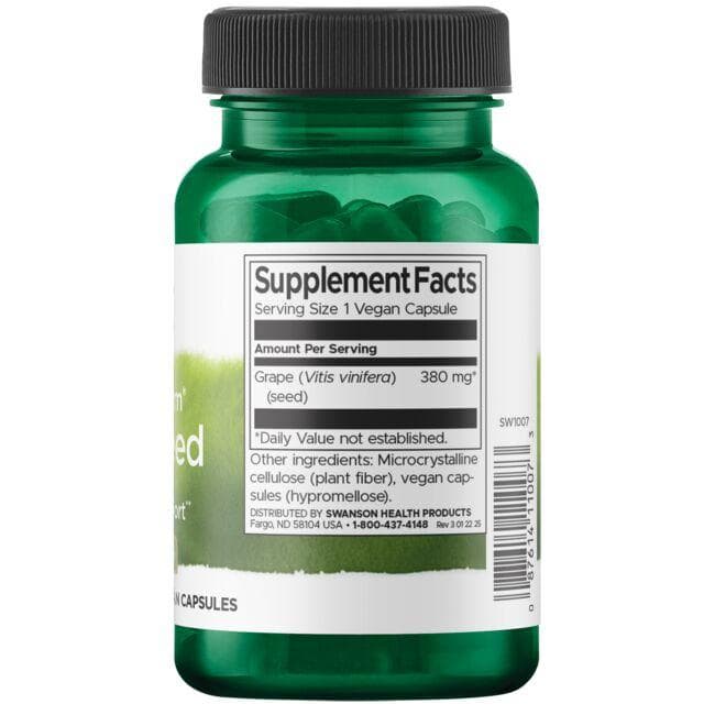 (SW1007)Full Spectrum Grape Seed 380 mg 100 Caps