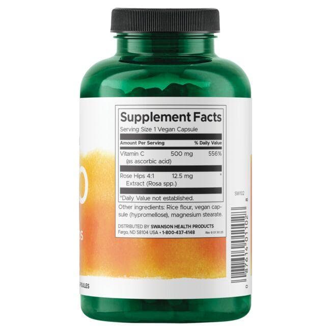 (SW102)C-500 - Vitamin C with Rose Hips 500 mg 250 Caps