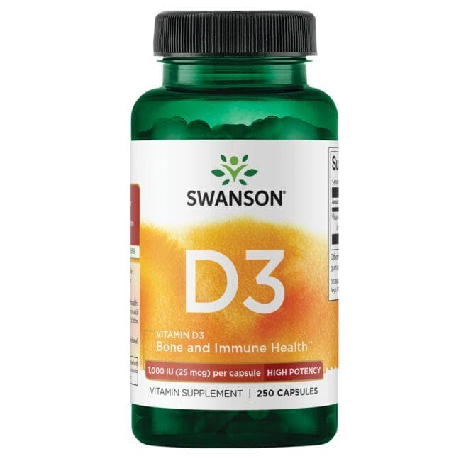 (SW1030)Vitamin D3 - High Potency 1,000 Iu (25 mcg) 250 Caps