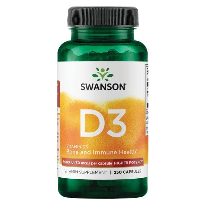 (SW1210)Vitamin D3 - Higher Potency 2,000 Iu (50 mcg) 250 Caps