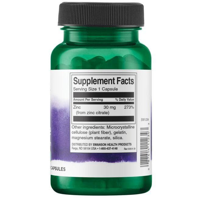 (SW1234)Zinc Citrate 30 mg 60 Caps