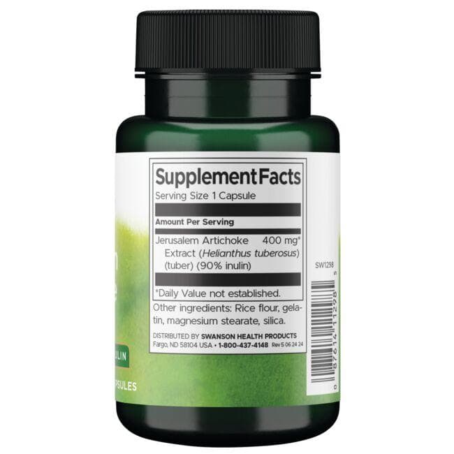 (SW1298)Prebiotic Jerusalem Artichoke - 90% Inulin 400 mg 60 Caps