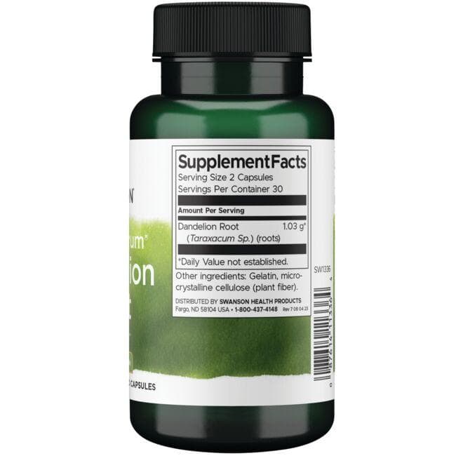 (SW1336)Full Spectrum Dandelion Root 515 mg 60 Caps