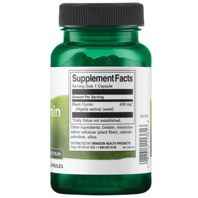 (SW1361)Black Cumin Seed - Full Spectrum 400 mg 60 Caps