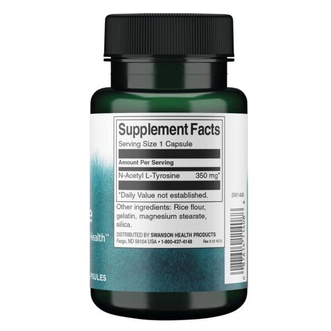 (SW1408)N-Acetyl L-Tyrosine 350 mg 60 Caps