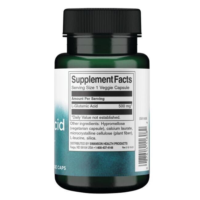 (SW1608)Glutamic Acid 500 mg 60 Veg Caps