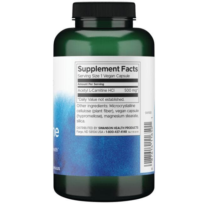 (SW1650)Acetyl L-Carnitine 500 mg 240 Veg Caps