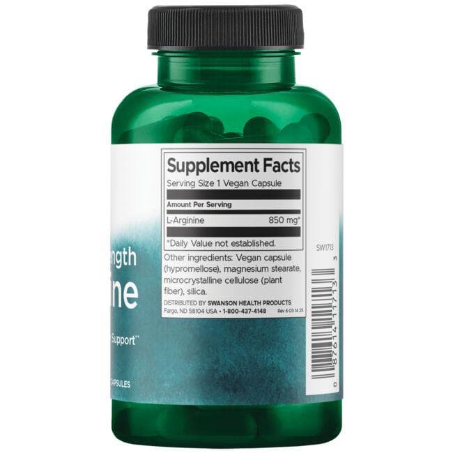 (SW1713)Swanson Maximum Strength L-Arginine 850 mg 90 Caps