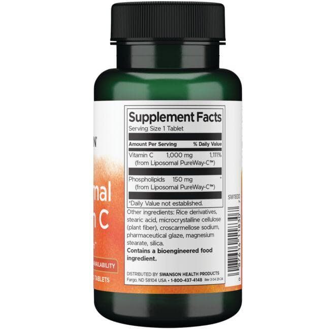 (SW1830)Liposomal Vitamin C - High Bioavailability 1,000 mg 60 Tabs