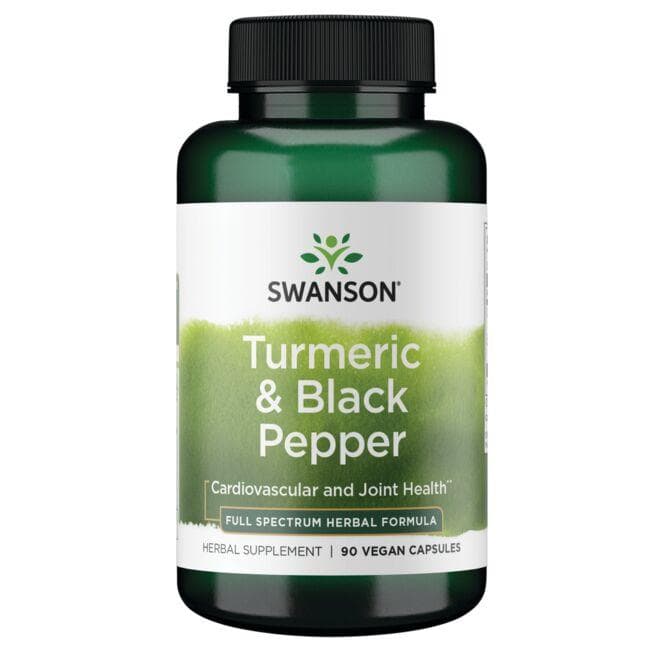 (SW1877)Turmeric & Black Pepper 600 mg 90 Vegan Caps