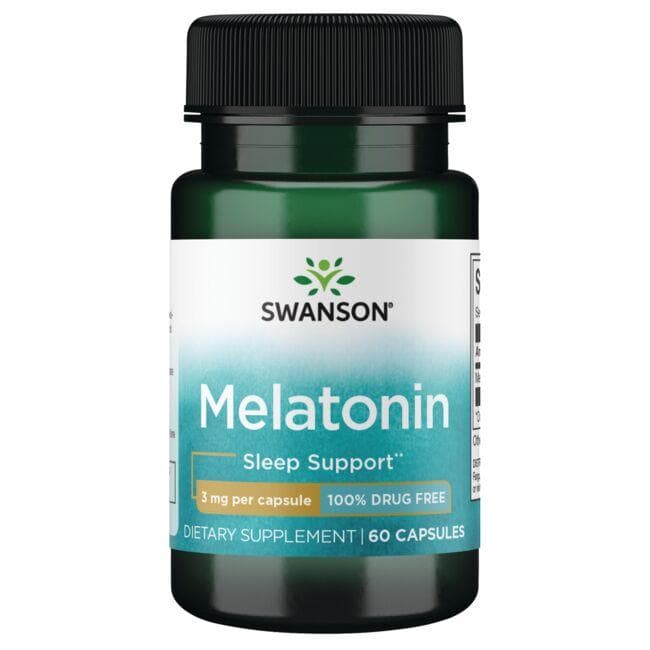 (SW498)Melatonin - 100% Drug Free 3 mg 60 Caps