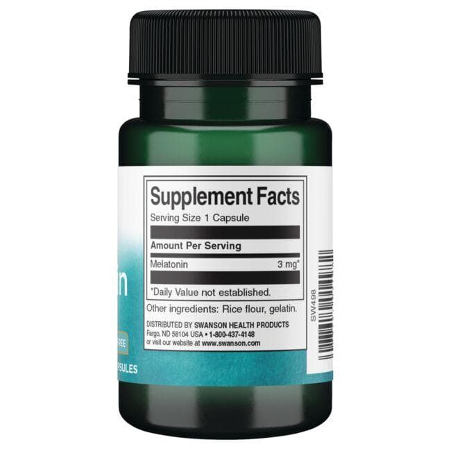 (SW498)Melatonin - 100% Drug Free 3 mg 60 Caps
