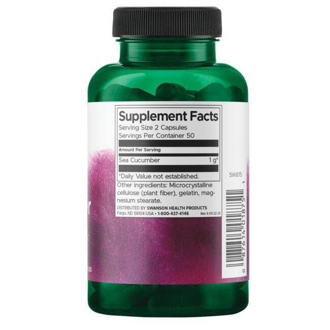 (SW875)Swanson Sea Cucumber 500 mg 100 Caps