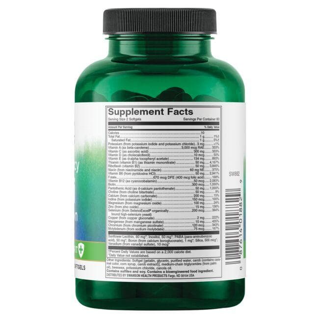 (SW882)High Potency Multi without Iron +Immune Support 120 Sgels