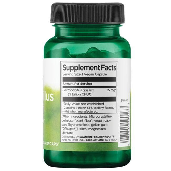(SWA027)Swanson Lactobacillus Gasseri 3 Billion Cfu 60 Vegan Caps