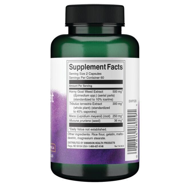 (SWP029)Swanson Horny Goat Weed Complex with Tribulus and Maca 120 Caps