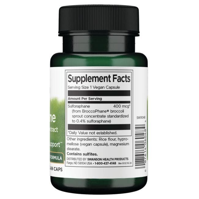 (SWR048)Sulforaphane from Broccoli Sprout Extract 400 mcg 60 Vegan Caps