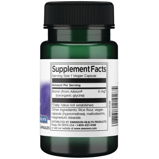 (SWU1028)Albion Boron Bororganic Glycine 6 mg 60 Caps