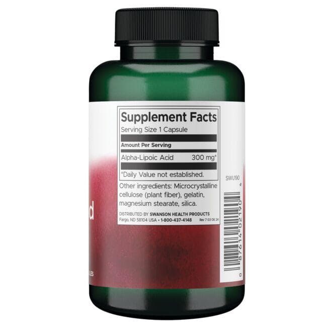 (SWU190)Alpha Lipoic Acid 300 mg 120 Caps