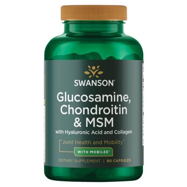 (SWU293)Glucosamine, Chondroitin & Msm with Hyaluronic Acid and Collagen 90 Caps