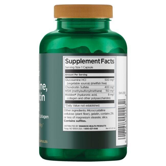 (SWU293)Glucosamine, Chondroitin & Msm with Hyaluronic Acid and Collagen 90 Caps