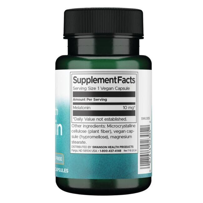 (SWU305)Triple Strength Melatonin - 100% Drug Free 10 mg 60 Caps