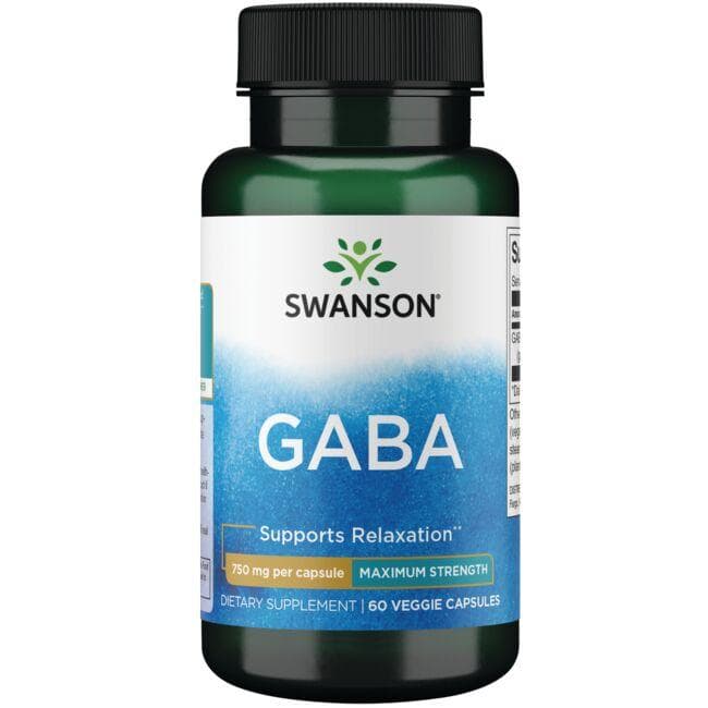 (SWU676)Gaba - Maximum Strength 750 mg 60 Veg Caps