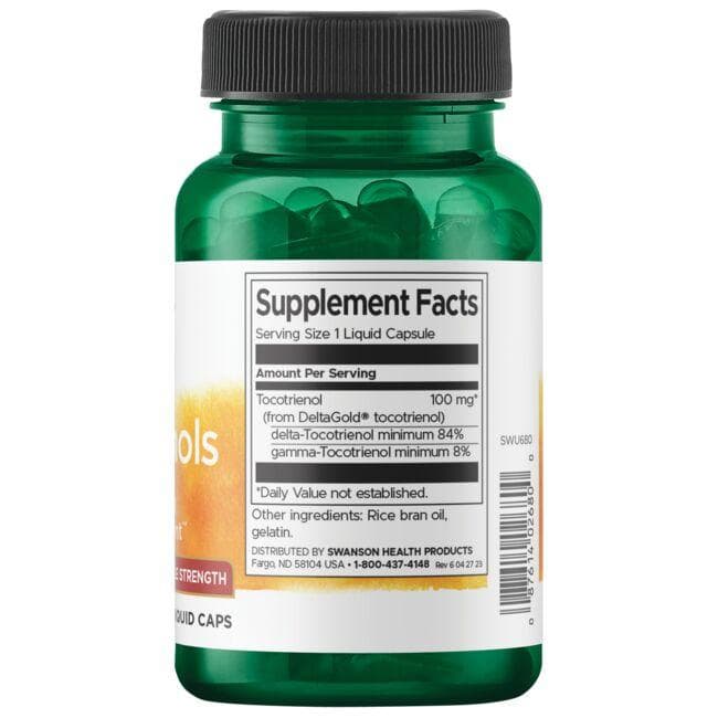 (SWU680)Tocotrienols - Double Strength 100 mg 60 Liq Caps