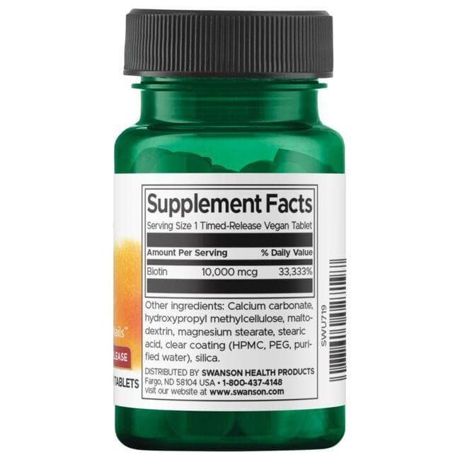 (SWU719)Biotin - Timed-Release 10,000 mcg 60 Tabs