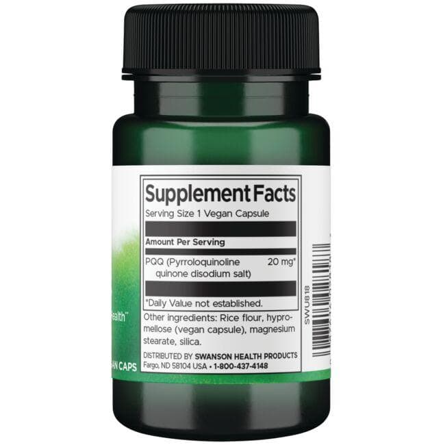 (SWU818)Pqq Pyrroloquinoline Quinone 20 mg 30 Vegan Caps