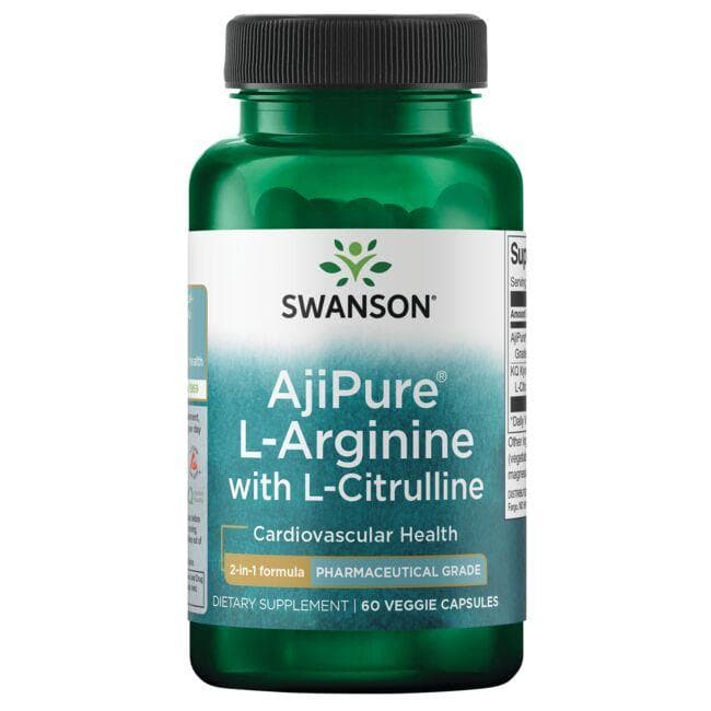 (SWU886)Ajipure L-Arginine with L-Citrulline - Pharmaceutical Grade 60 Veg Caps