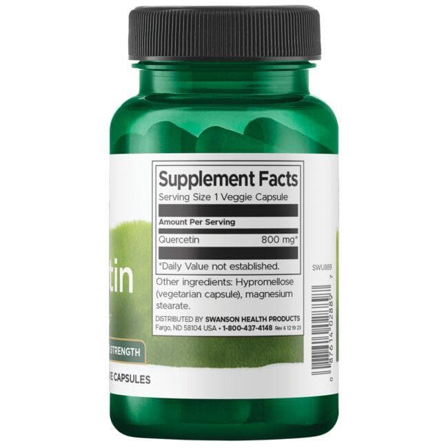 (SWU889)Quercetin - Maximum Strength 800 mg 30 Veg Caps
