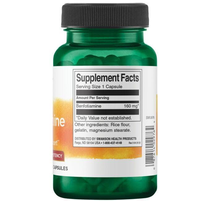 (SWU976)Benfotiamine - High Potency 160 mg 60 Caps